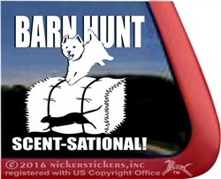 Find Dat Rat Westie Barn Hunt West Highland White Terrier Dog Car Window iPad Decal Sticker