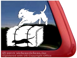 Pit Bull Barn Hunt Dog Window Decal