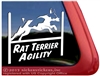 Rat Terrier Agility Dog Car Truck RV Vinyl Window Decal Sticker