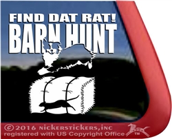 Find Dat Rat Australian Shepherd Barn Hunt Dog Window Decal