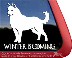 GOT Siberian Husky iPad Care Truck Window Decal Sticker