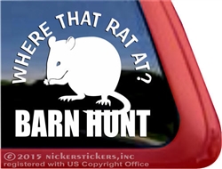 Barn Hunt Rat Window Decal