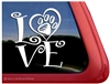 Paw Print Love Dog Car Truck RV Window Decal Sticker