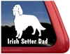 Irish Setter Dad Dog Car Truck RV Window Decal Sticker