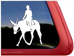 Hunter Under Saddle Mule Window Decal