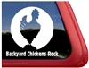 Hen Car Truck RV Trailer Window Decal Sticker