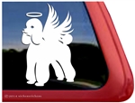 Custom Poodle Angel Dog iPad Car Truck Window Decal Sticker