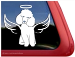 Custom Poodle Angel Dog iPad Car Truck Window Decal Sticker