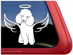 Custom Poodle Angel Dog iPad Car Truck Window Decal Sticker