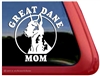 Harlequin Great Dane Mom Car Truck RV Window Decal Sticker