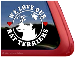 Rat Terrier Dad Dog Car Truck RV Window Decal Sticker