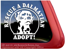 Dalmatian Rescue Dog Car Truck RV Window Decal Sticker