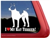 Decker Giant Rat Terrier Dog Car Truck RV Window Decal Sticker