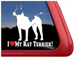 Decker Giant Rat Terrier Dog Car Truck RV Window Decal Sticker