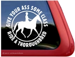 Thoroughbred Riding Horse Trailer Car Truck RV Window Decal Sticker