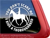 Thoroughbred Riding Horse Trailer Car Truck RV Window Decal Sticker