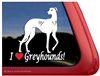 I Love Greyhounds Dog iPad Car Truck RV Window Decal Sticker