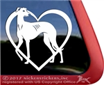Custom Love Heart Greyhound Dog iPad Car Truck RV Window Decal Sticker