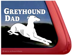 Greyhound Dad Dog iPad Car Truck RV Window Decal Sticker