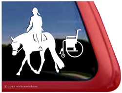 Wheelchair Hippotherapy Horse Trailer Car Truck RV Window Decal Sticker