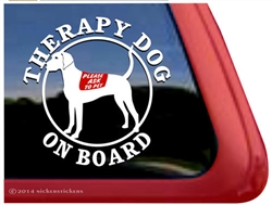 Plott Hound Therapy Dog Car Truck RV Window Decal Sticker