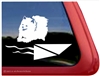 Pomeranian Dock Dog Window Decal
