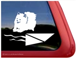 Pomeranian Dock Dog Window Decal