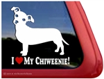 I Love My Chiweenie Dog iPad Car Truck RV Window Decal Sticker