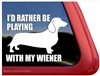 Playing with My Wiener Dachshund Dog Car Truck RV Window Decal Sticker