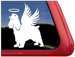 Custom Memorial Cocker Spaniel Angel Dog Car Truck RV Window Decal Sticker