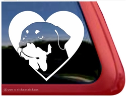Rottweiler Heart Vinyl Dog Car Truck RV Window Decal Sticker