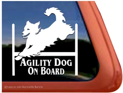 Golden Retriever Agility Dog Window Decal