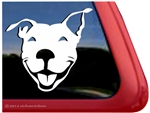 Custom Smiling Pit Bull Dog Head APBT iPad Car Truck RV Window Decal Sticker