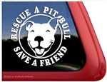 Smiling Pit Bull Rescue Terrier Love Dog Car Truck iPad RV Window Decal Sticker