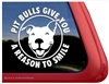 Funny Smiling Pit Bull Terrier Love Dog Car Truck iPad RV Window Decal Sticker