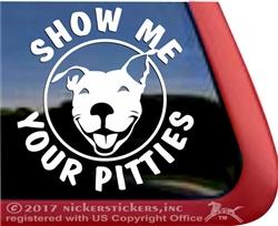 Funny Smiling Pit Bull Terrier Love Dog Car Truck iPad RV Window Decal Sticker