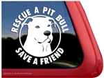 Pit Bull Terrier Rescue Dog Car Truck iPad RV Window Decal Sticker