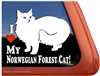 Norwegian Forest Cat Window Decal