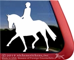 Dressage Rider Horse Trailer Window Decal