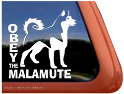 Alaskan Malamute Window Decal