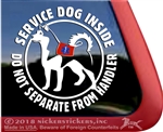 Alaskan Malamute Service Dog Window Decal