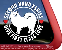 American Eskimo Dog Eskie Dog Car Truck RV Window Decal Sticker