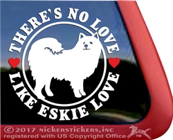 American Eskimo Dog Eskie Dog Car Truck RV Window Decal Sticker