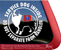 Australian Shepherd Service Dog Window Decal