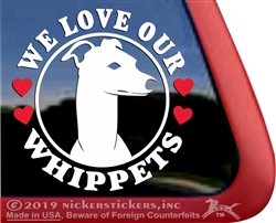 Whippet Window Decal