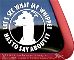 Whippet Window Decal