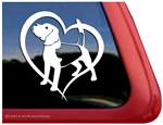 Beagle Dog in Heart Car Truck RV Window Decal Sticker