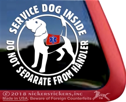 Beagle Service Dog Car Truck Window Decal Sticker