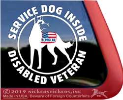 Belgian Malinois  Service Dog Car Truck Window Decal Sticker