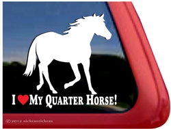 Quarter Horse Trailer Window Decal